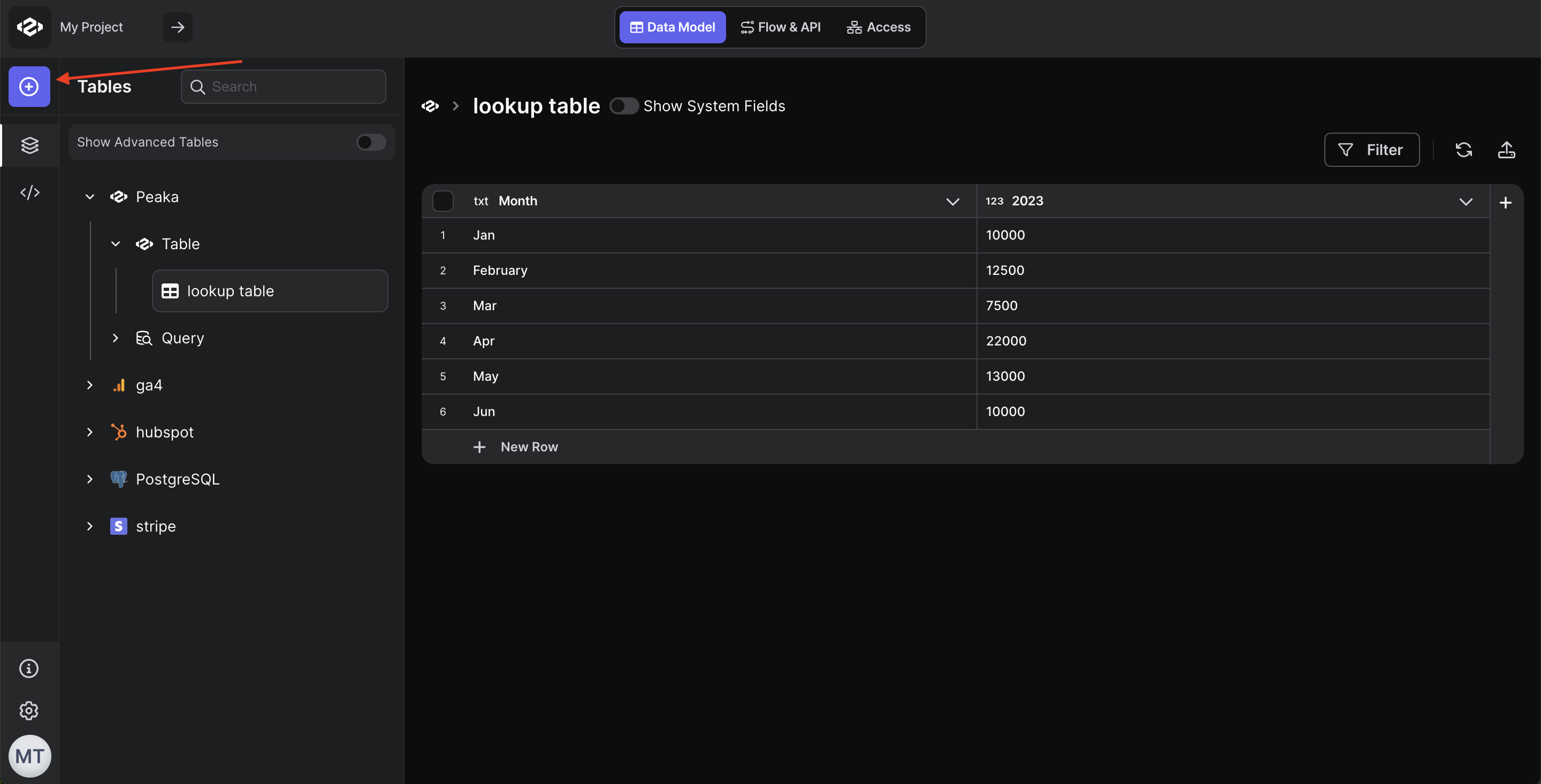 Open Connectors Modal