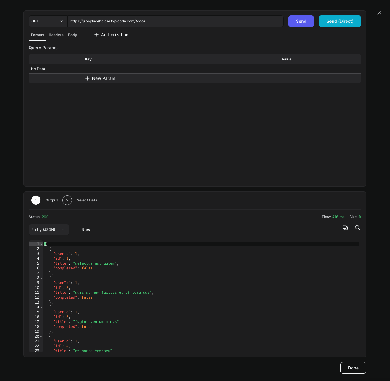 change details of the http request node