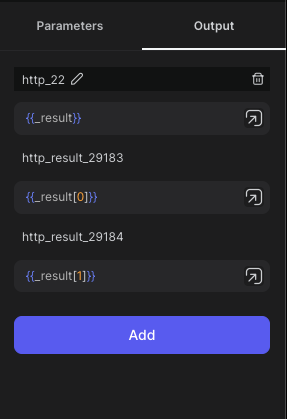 changing output of http request node