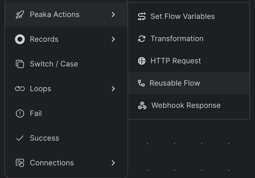 using reusuable flow node