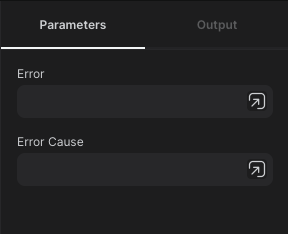 parameters of fail flow node