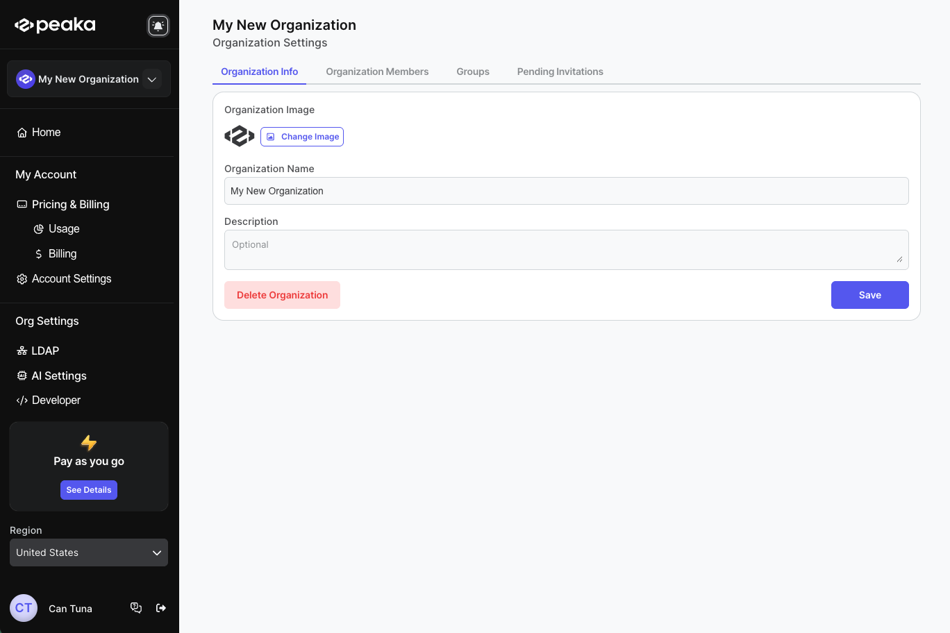 organization information